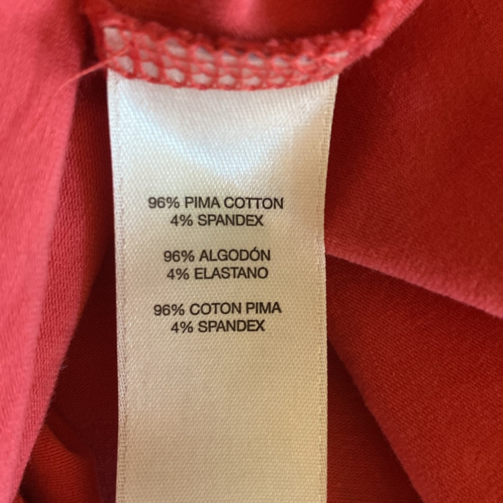 Chico’s Coral Ultimate 3/4 sleeve Tee sz 3 - Picture 3 of 6